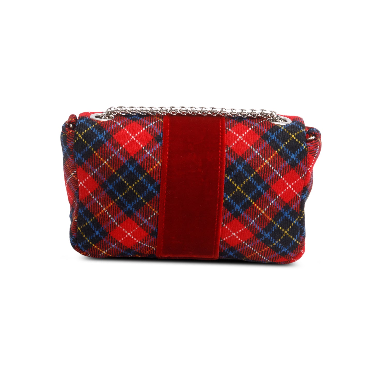 Christian Louboutin Plaid Wool Sweet Charity Crossbody Bag