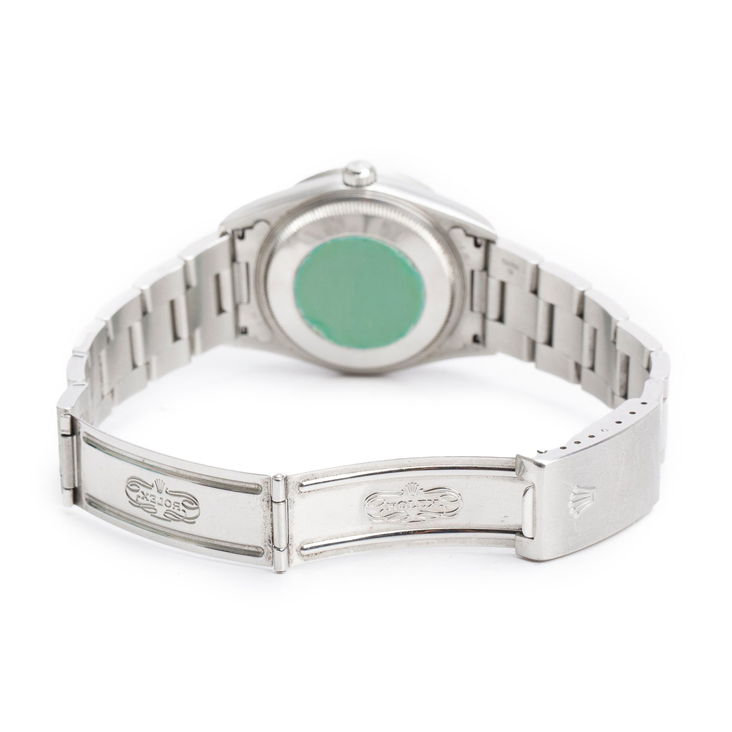 Rolex Stainless Steel Oyster Perpetual Engine Turned Bezel Air King 34 MM Watch Black Dial 14010M w/ Box & Papers