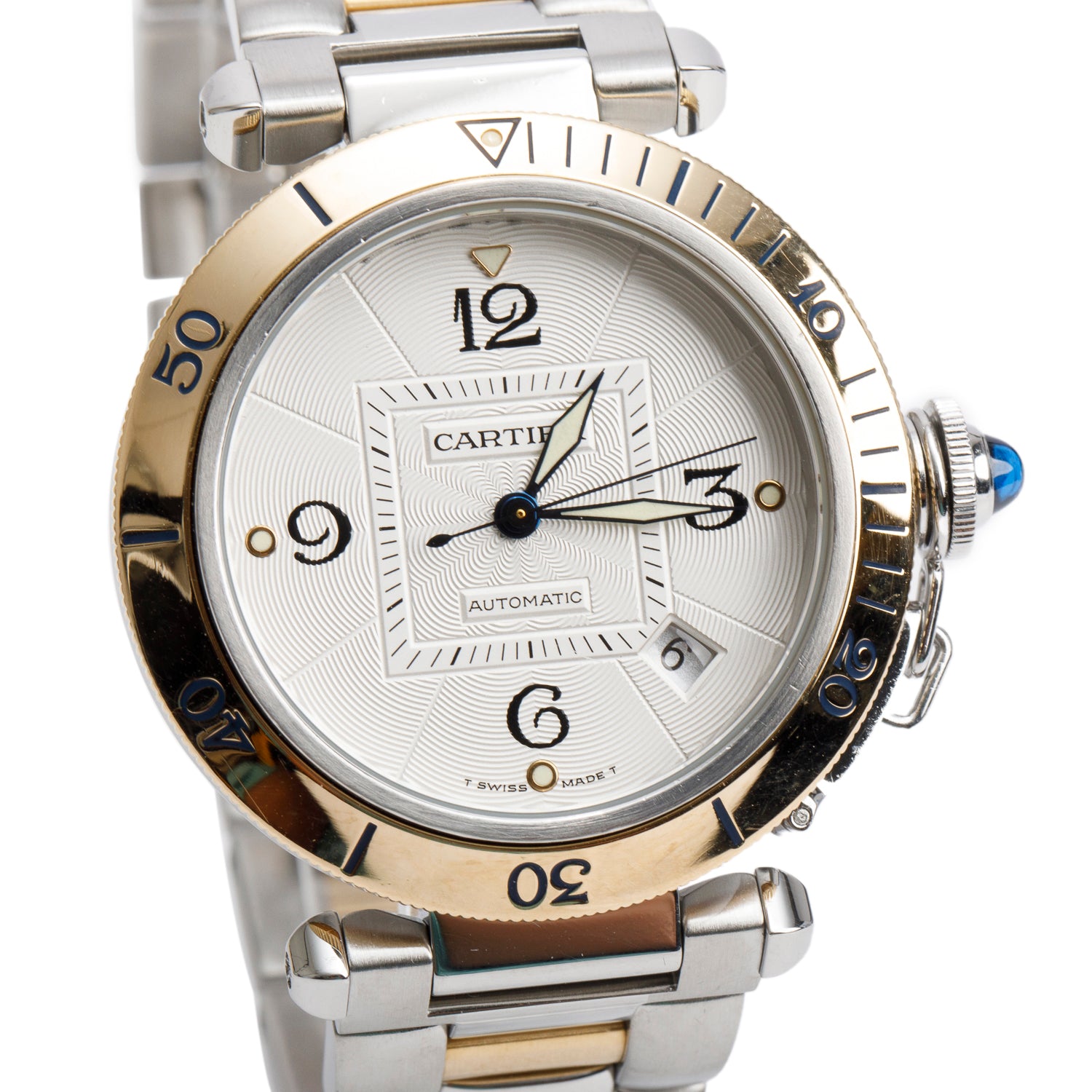 Cartier Stainless Steel & 18k Yellow Gold Pasha de Cartier 38 MM Automatic Watch 2378