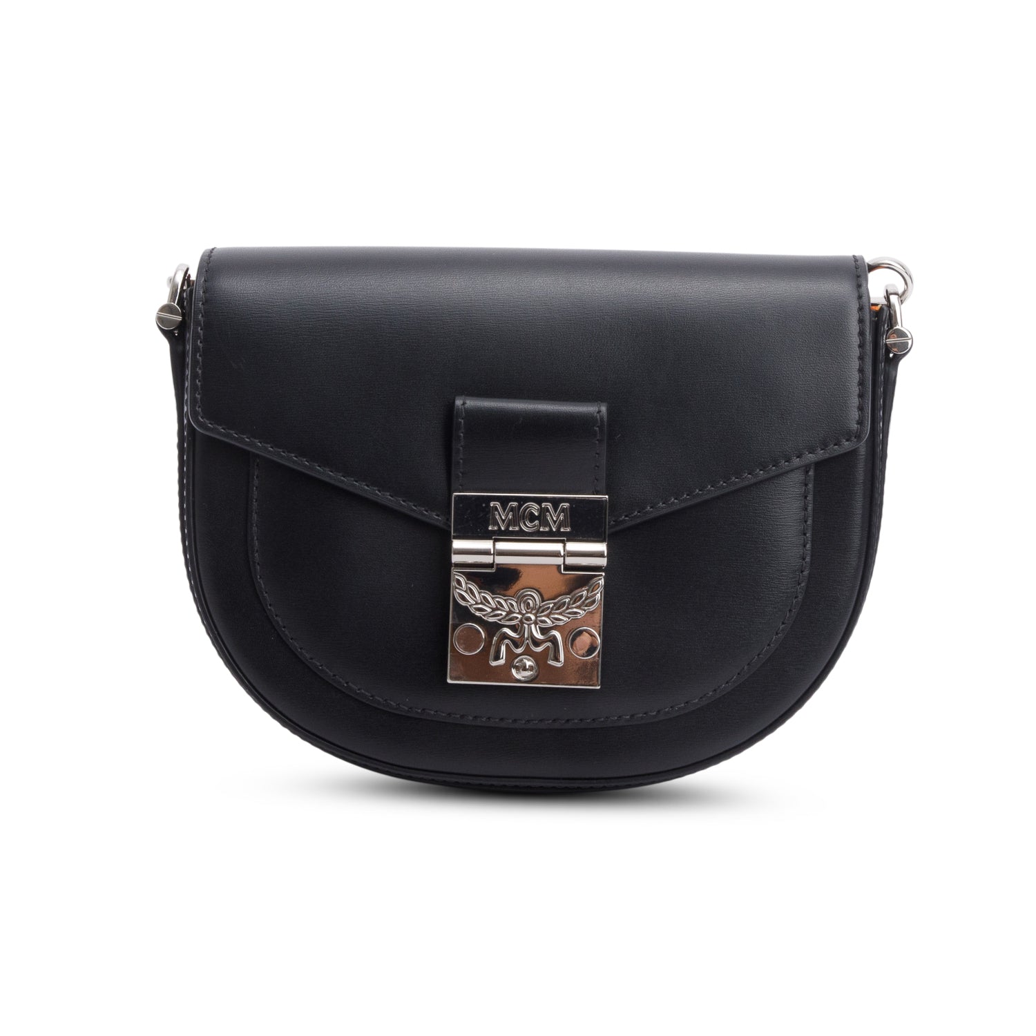 MCM 2021 Black Leather Mini Patricia Crossbody Bag W/ Authenticity Card