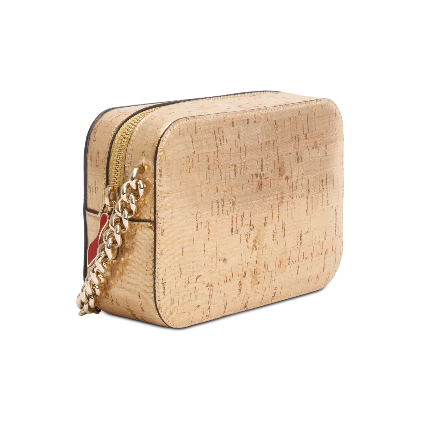 Christian Louboutin Metallic Cork Rubylou Mini Liege Crossbody Bag