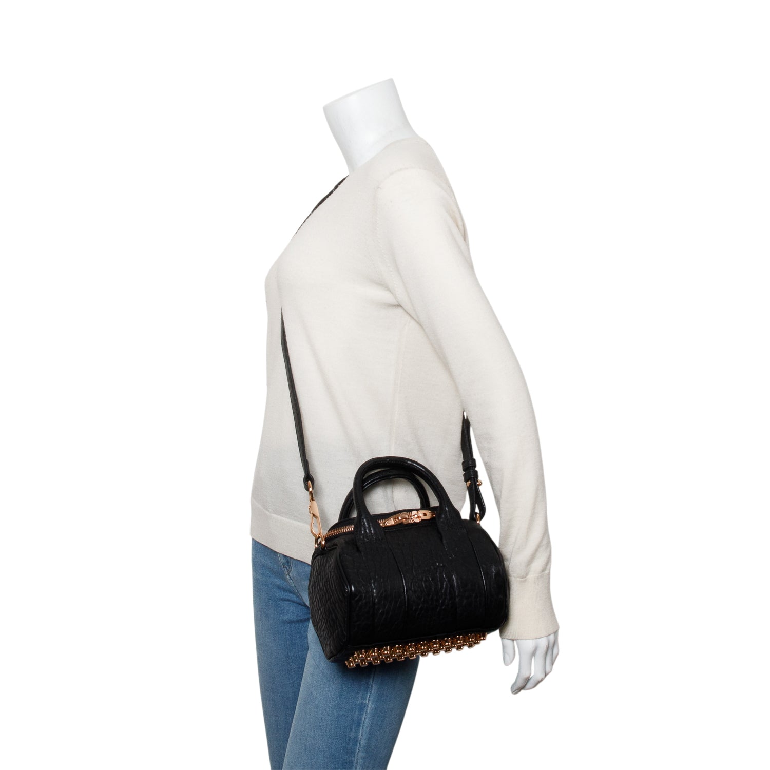 Alexander Wang Pebbled Lambskin Rockie Satchel w/ Strap