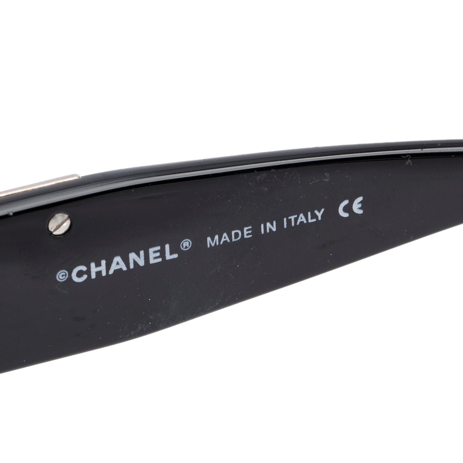 Chanel 4095-5 Crystal CC Logo Shield Sunglasses w/ Case