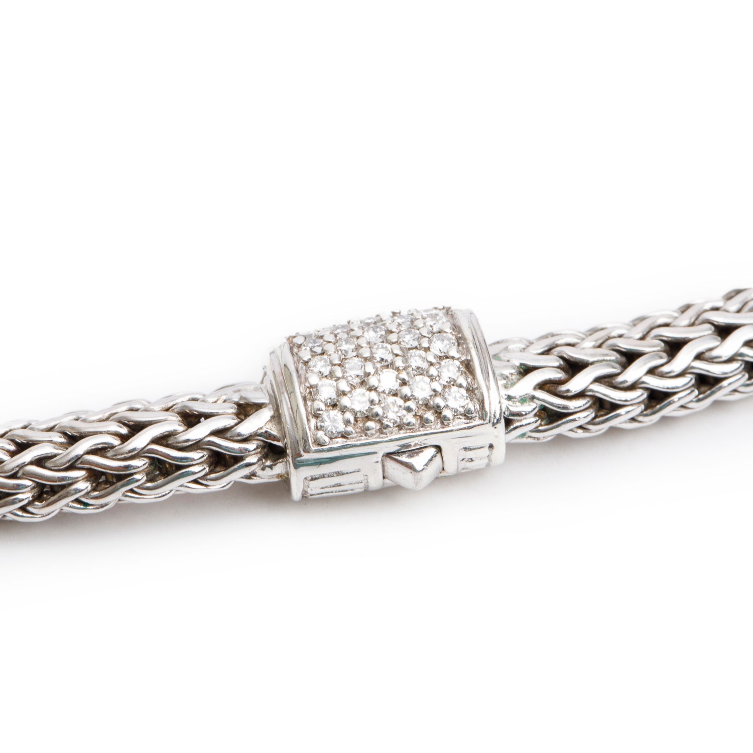 John Hardy Sterling Silver Diamond 5 MM Icon Chain Necklace