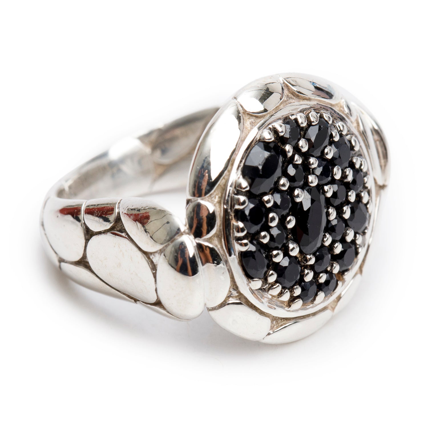 John Hardy Sterling Silver Sapphire Kali Cocktail Ring, Size 7