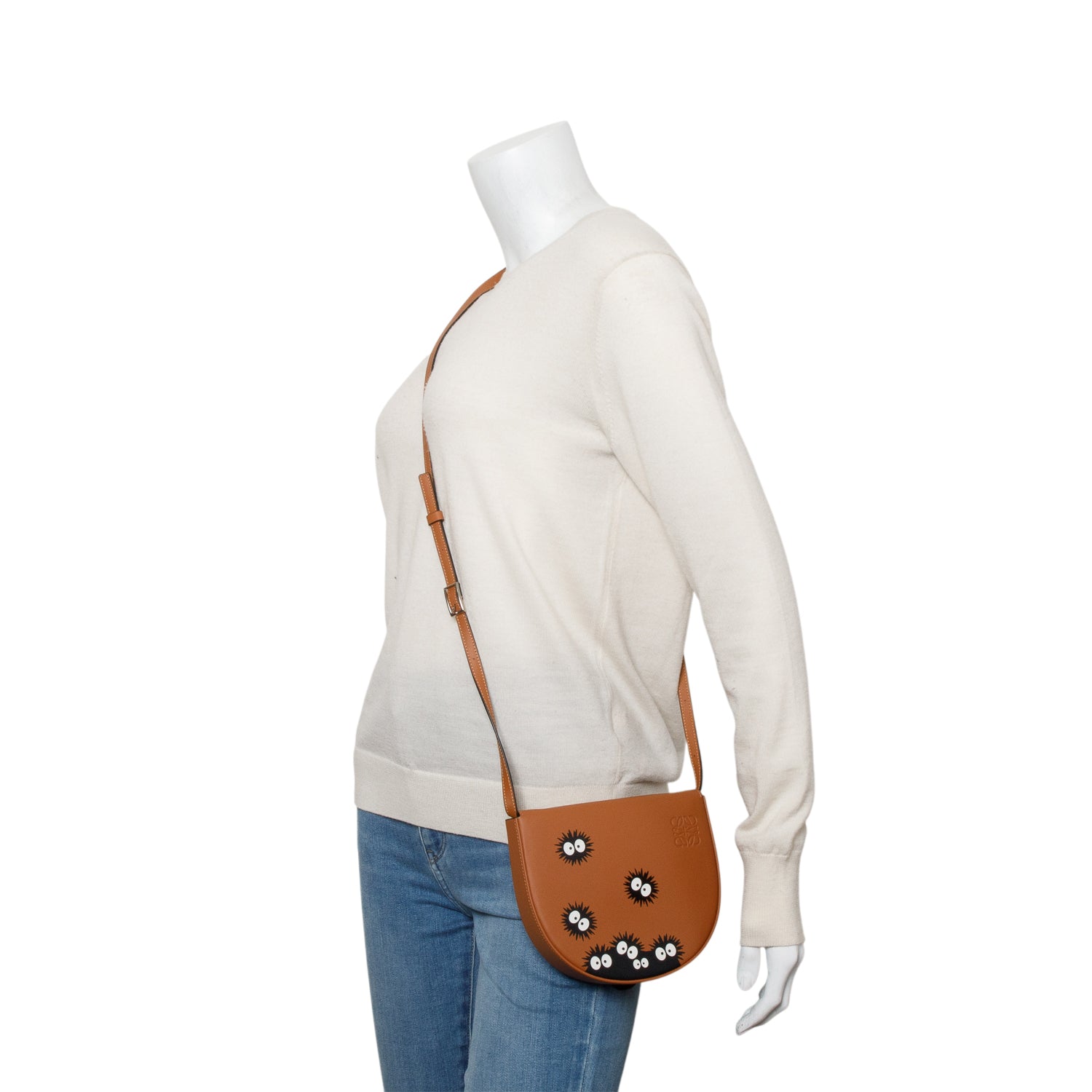 Loewe x Studio Ghibli Brown Leather Small Heel Pouch