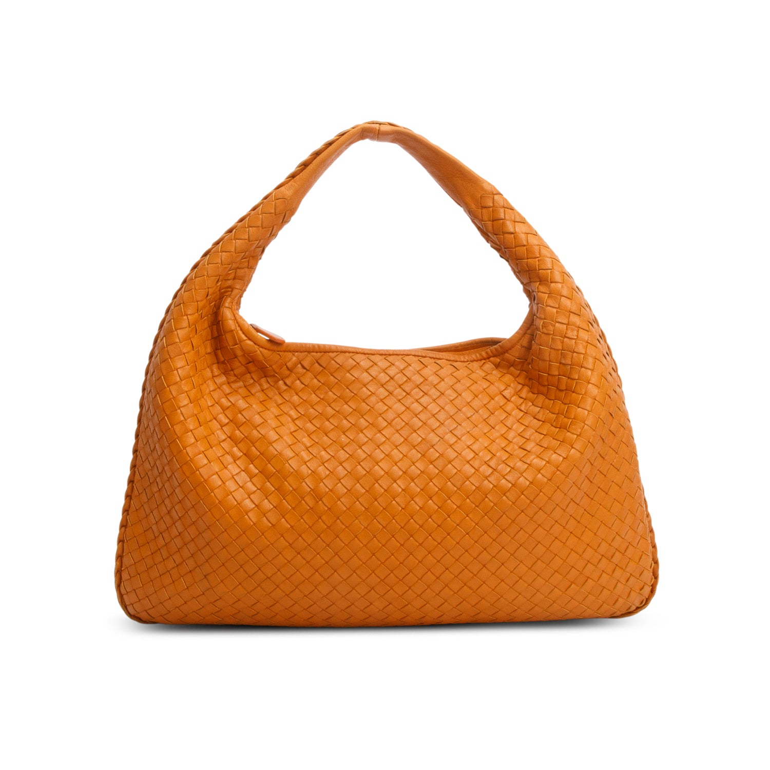 Bottega Veneta Orange Nappa Intrecciato Large Veneta Hobo