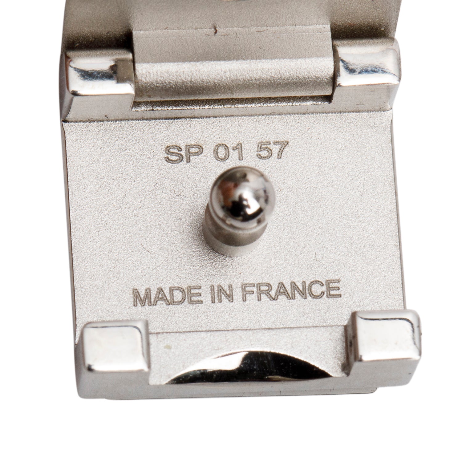 Hermes Palladium Plated Black Swift Calfskin Leather Medor Infini Double Tour Bracelet, Size T2 w/ Box