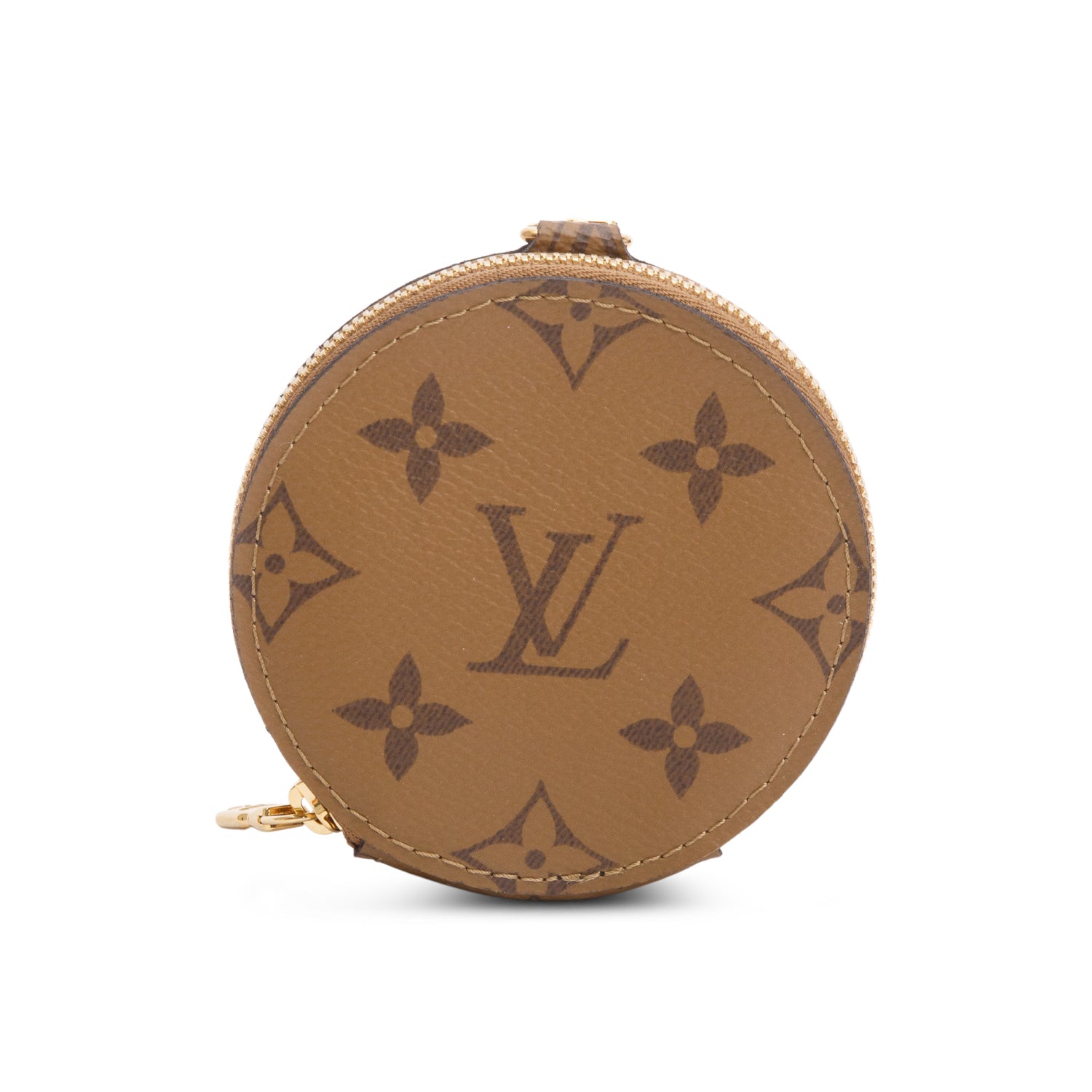 Louis Vuitton 2025 Black Nylon Jacquard Bandouliere w/ Zip Round Coin Purse, Box & Receipt