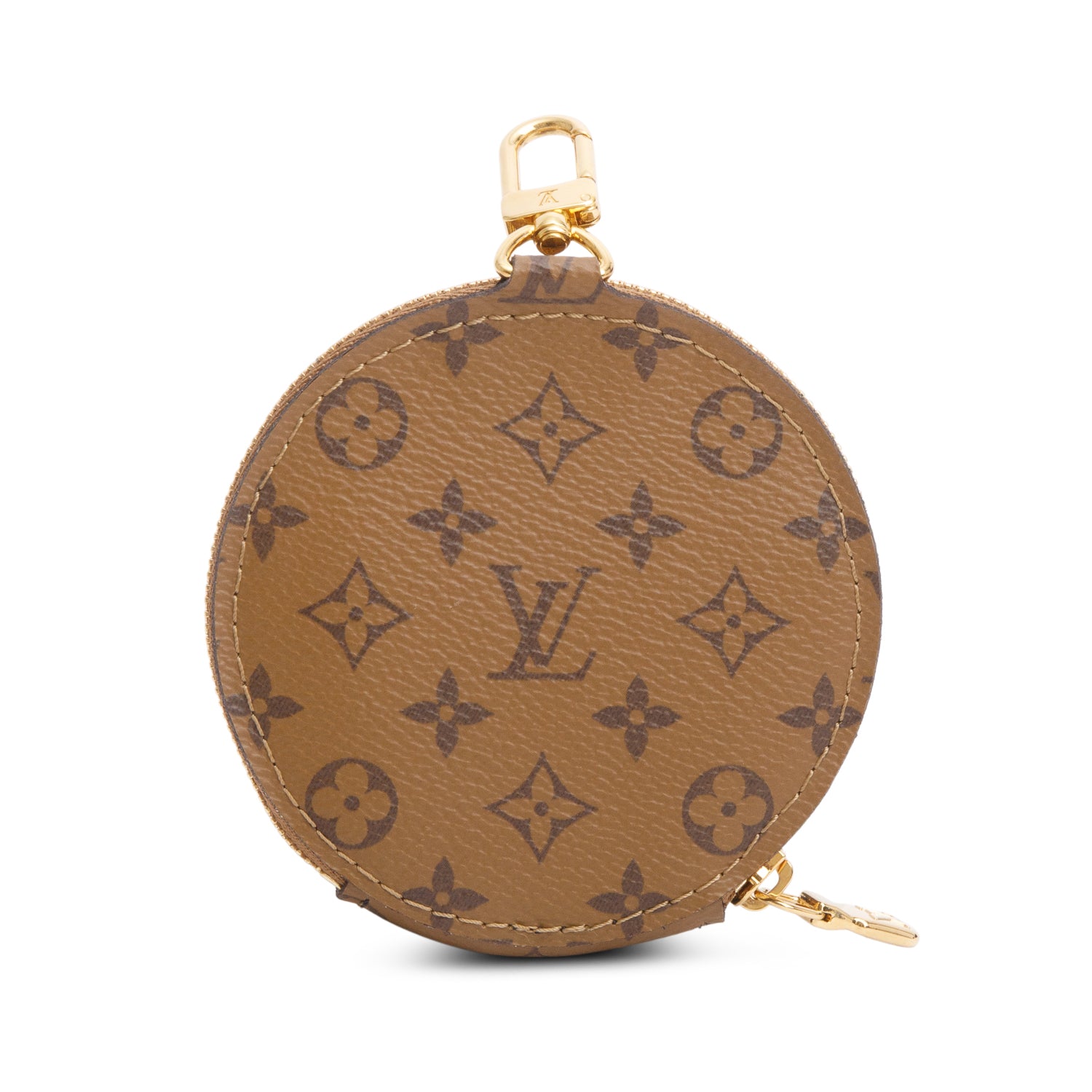 Louis Vuitton 2025 Black Nylon Jacquard Bandouliere w/ Zip Round Coin Purse, Box & Receipt