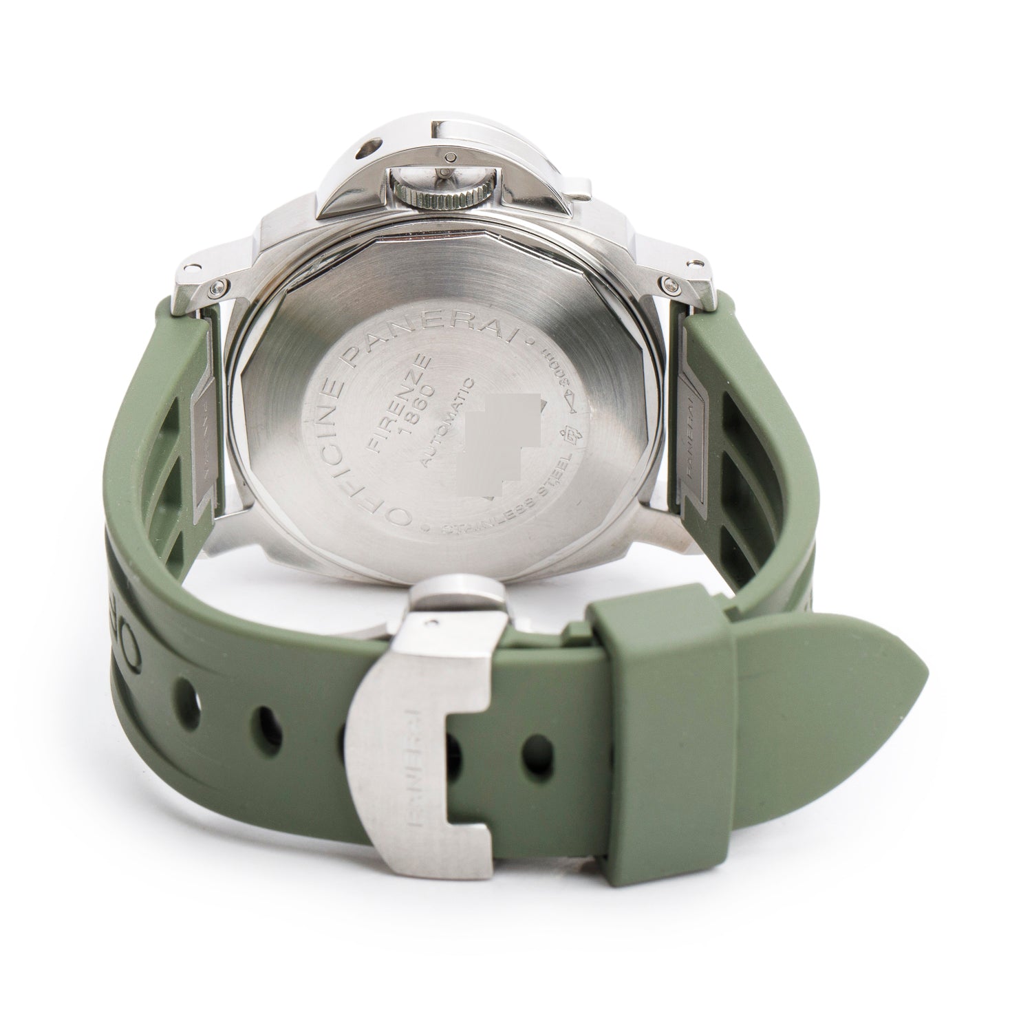 Panerai Stainless Steel Luminor Marina 40 MM Automatic Watch Black Dial PAM00048 w/ Box, Papers & Extra Leather Strap