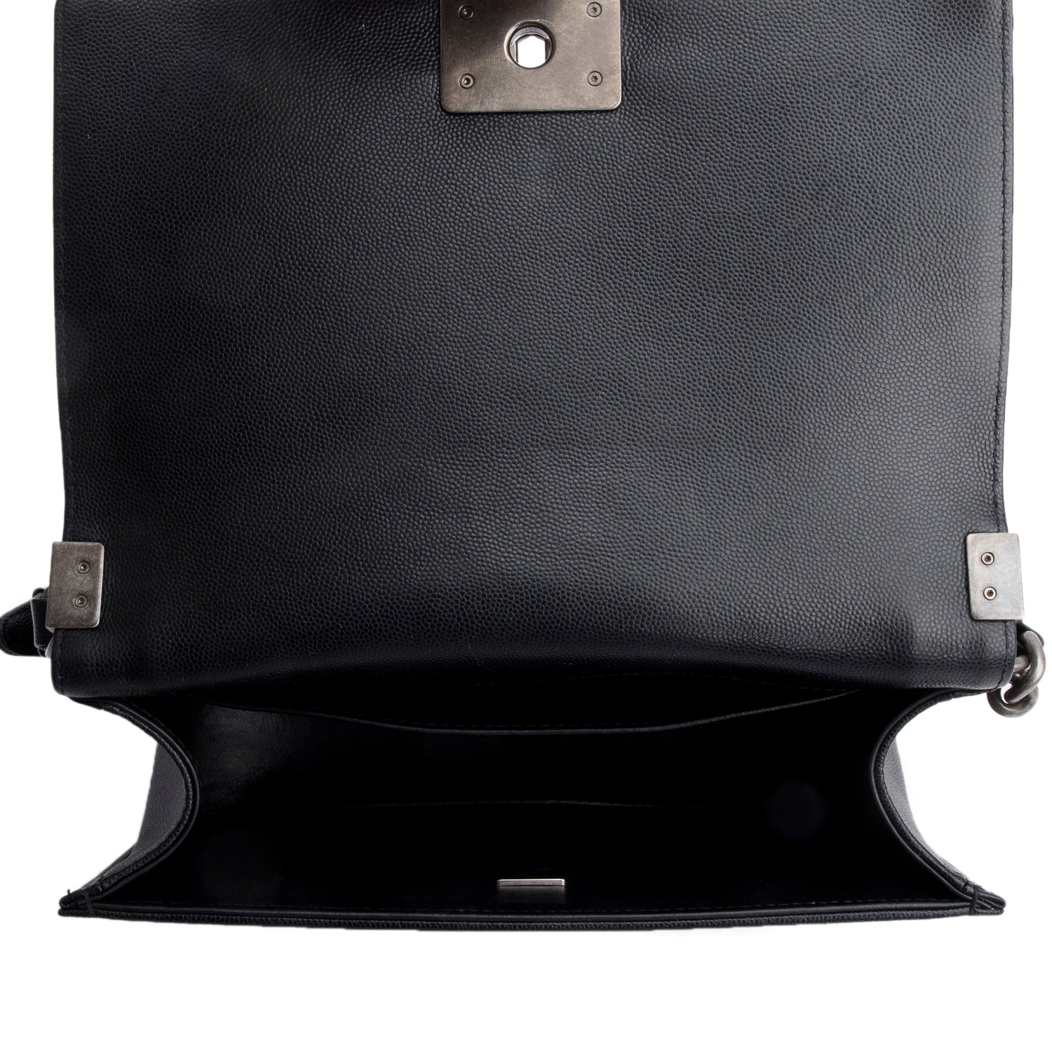 Chanel 2025 Black Caviar Quilted Medium Boy Bag w/ Box & Receipt