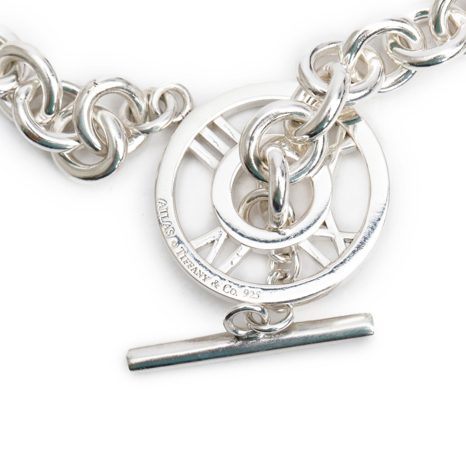 Tiffany & Co. Sterling Silver Atlas Toggle Necklace