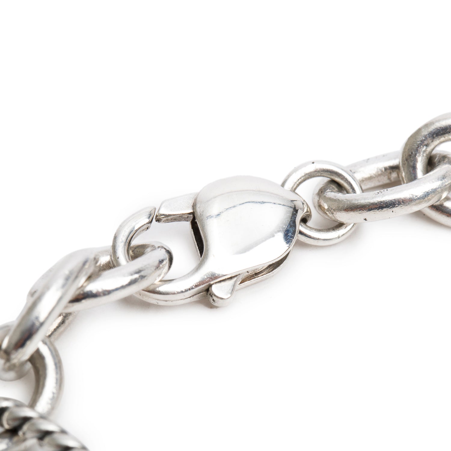 David Yurman Sterling Silver & 18k Yellow Gold Figaro Link Bracelet