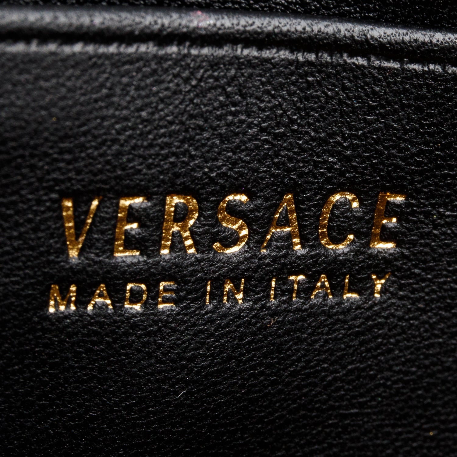 Versace Black Quilted Leather Virtus Shoulder Bag w/ Box