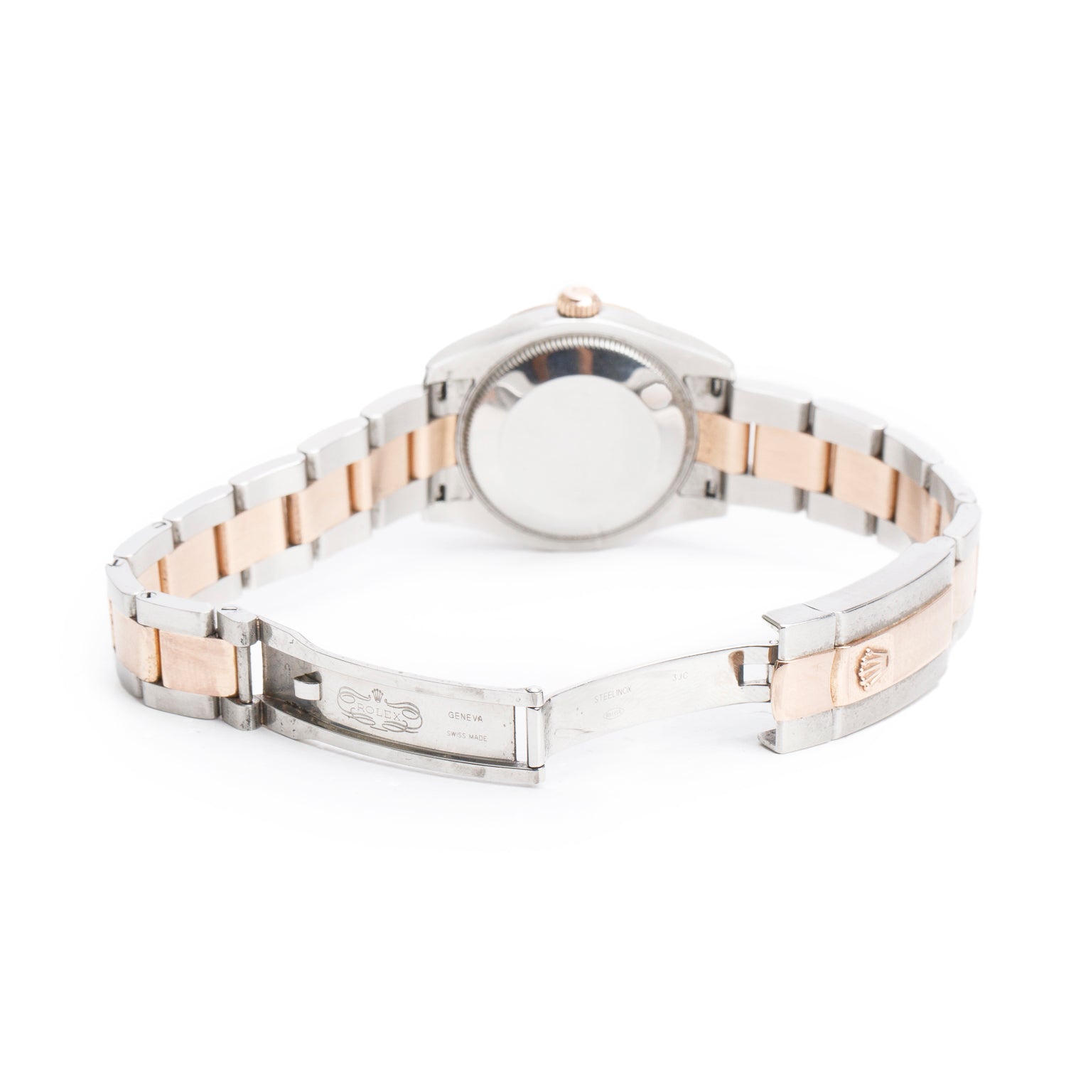 Rolex Stainless Steel & 18k Rose Gold Diamond Bezel Datejust 31 MM Watch Chocolate Diamond Dial w/ Box