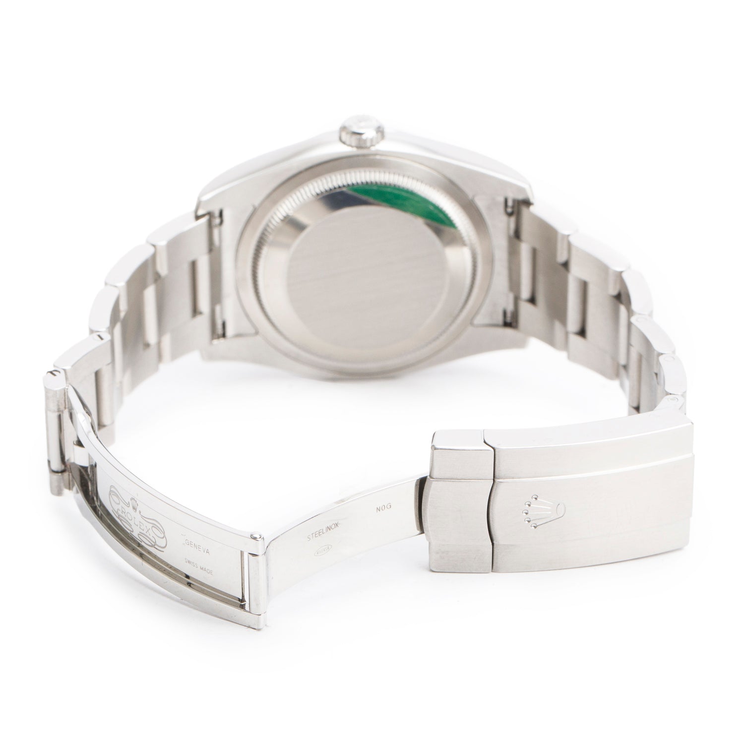 Rolex Stainless Steel Oyster Perpetual 36 MM Watch White GrapeDial 116000 w/ Box & Papers