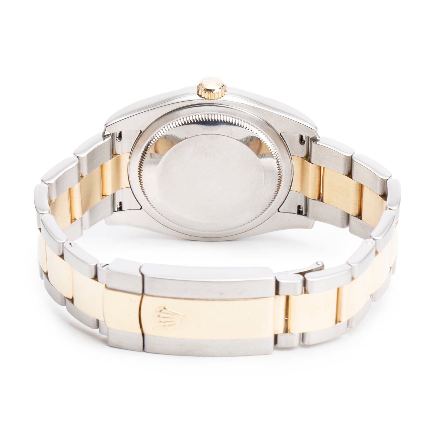 Rolex Stainless Steel & 18k Yellow Gold Datejust 36 MM Watch Black Diamond Dial 116233 w/ Box