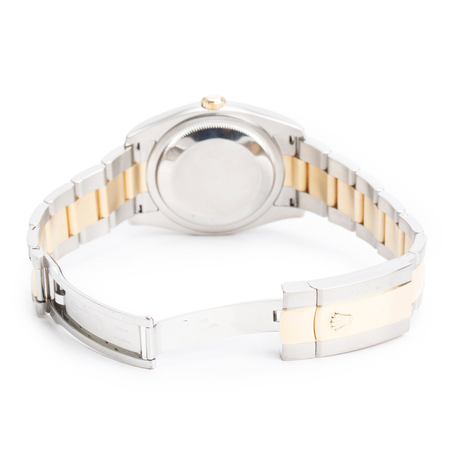 Rolex Stainless Steel & 18k Yellow Gold Datejust 36 MM Watch Black Diamond Dial 116233 w/ Box