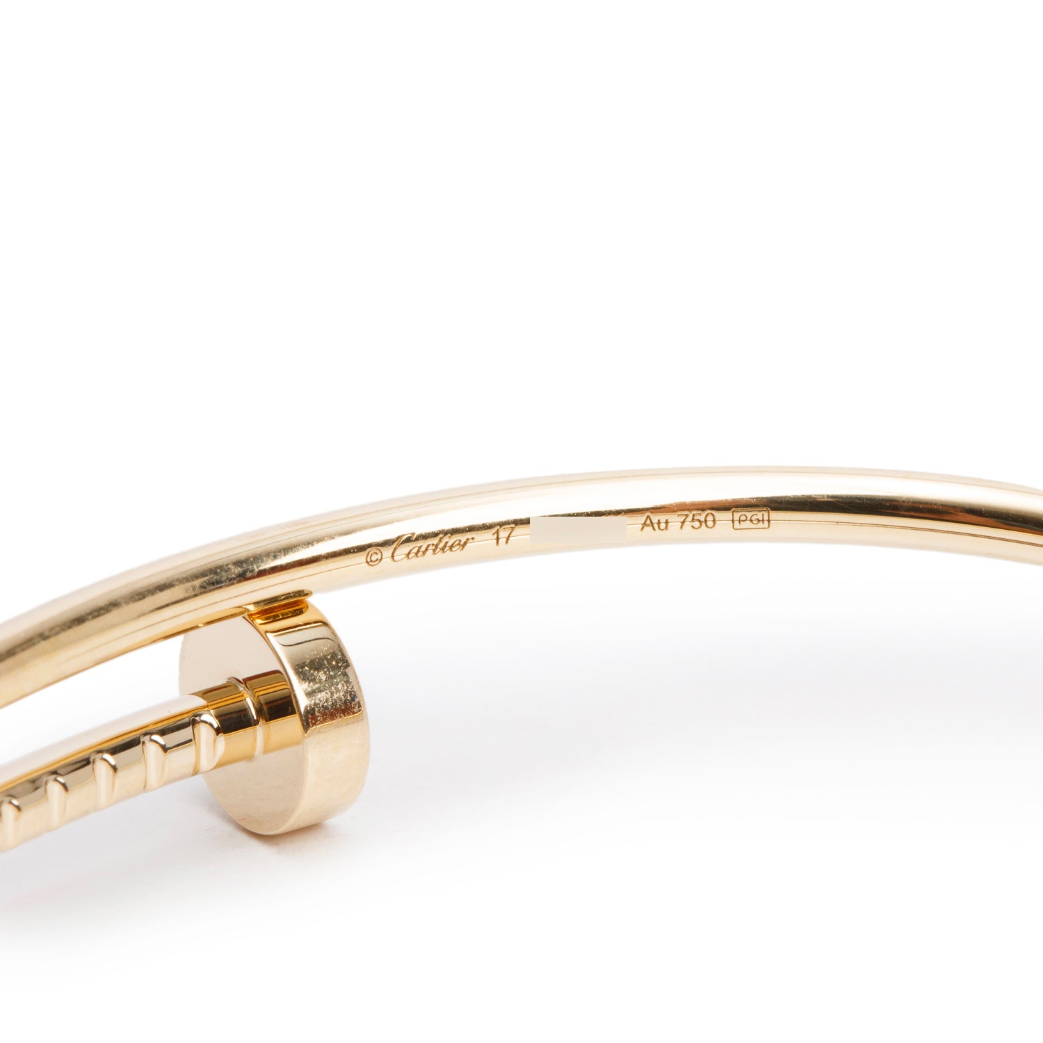 Cartier 2025 18k Yellow Gold Juste Un Clou Bracelet, Small Model Size 17 w/ Box & Certificate