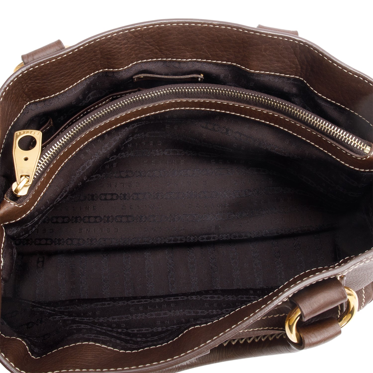 Celine Brown Leather Boogie Bag