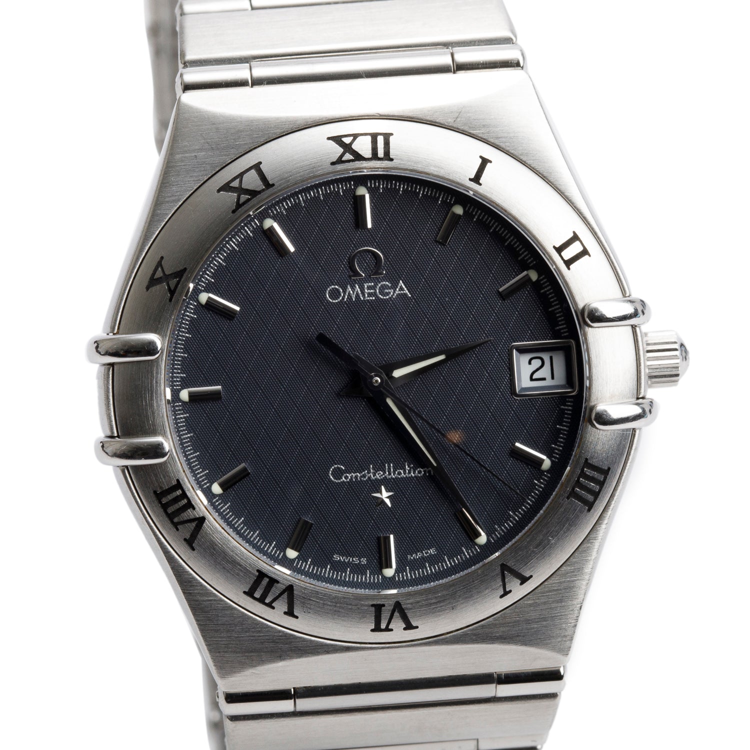 Omega Stainless Steel Constellation 33 MM Quartz Watch Grey Dial