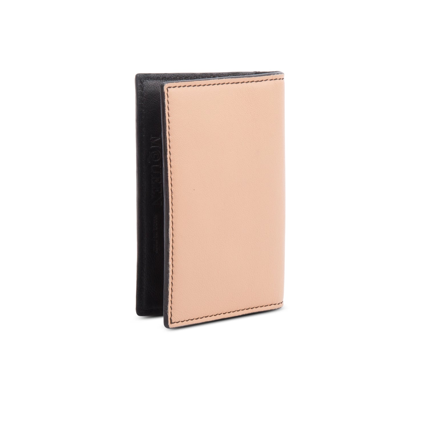 Alexander McQueen Pink Leather Skull Bifold Card Holder