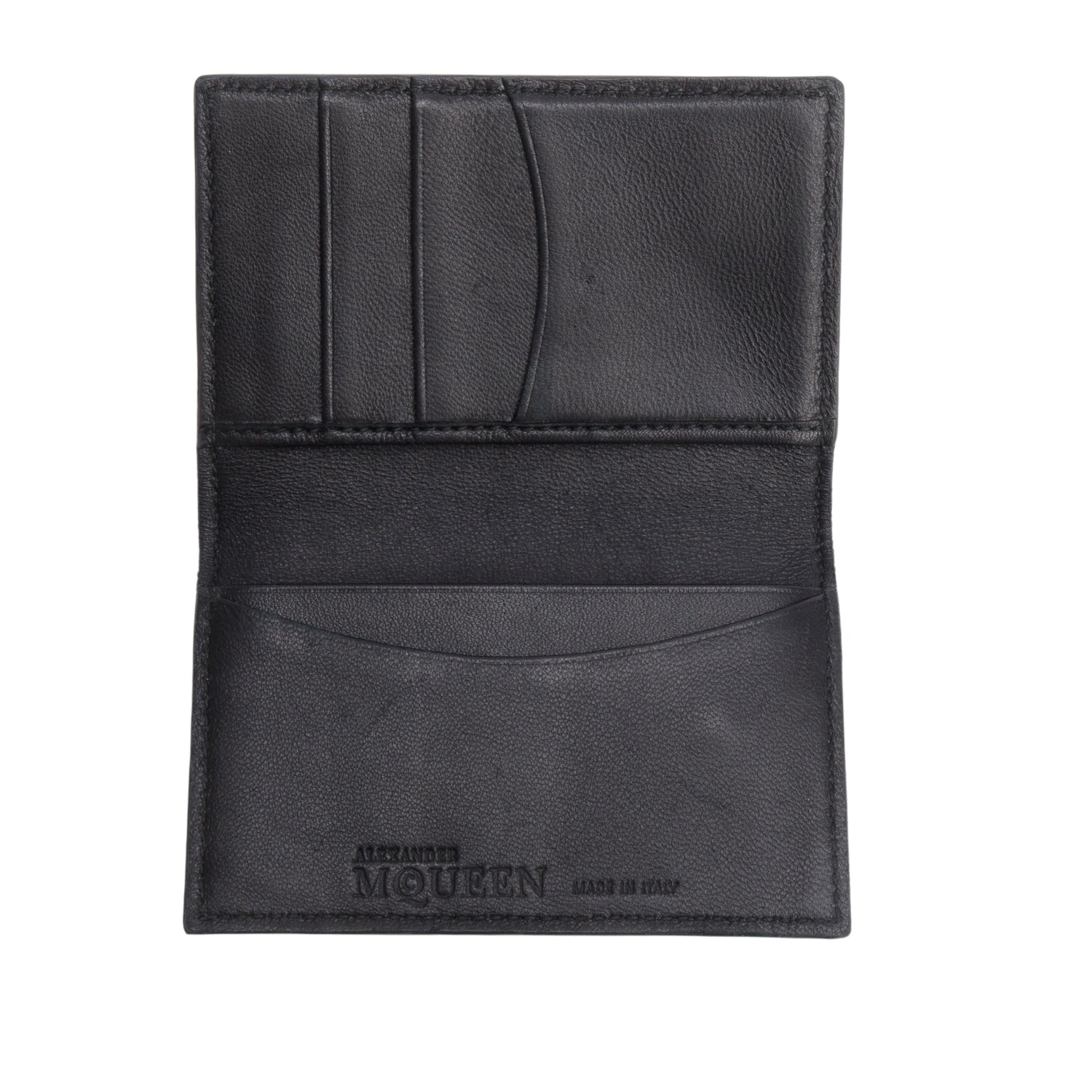 Alexander McQueen Pink Leather Skull Bifold Card Holder