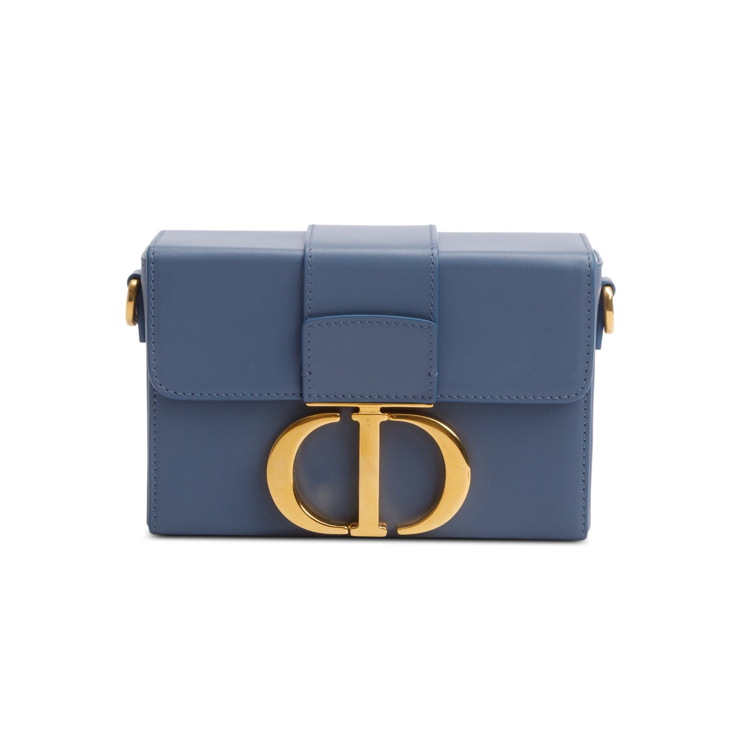 Christian Dior 2020 Blue Leather 30 Montaigne Box Bag w/ Strap, Box & Authenticity Card