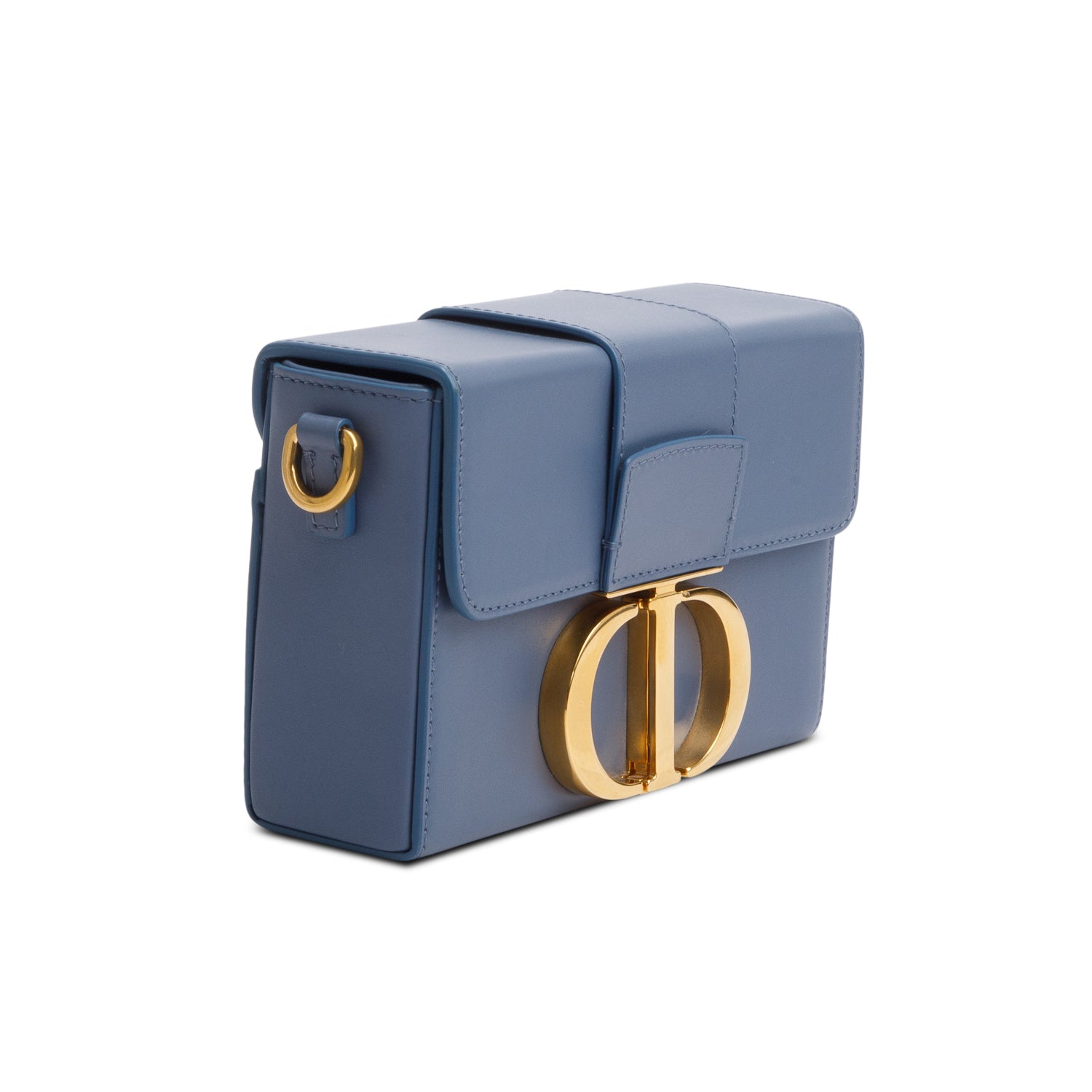 Christian Dior 2020 Blue Leather 30 Montaigne Box Bag w/ Strap, Box & Authenticity Card