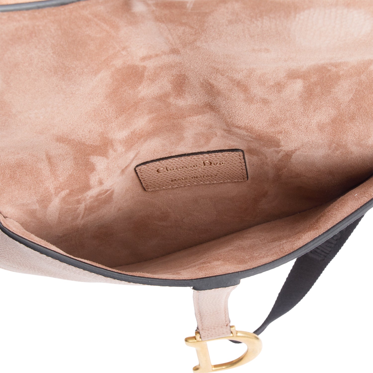 Christian Dior Pink Grained Calfskin Saddle Belt Bag