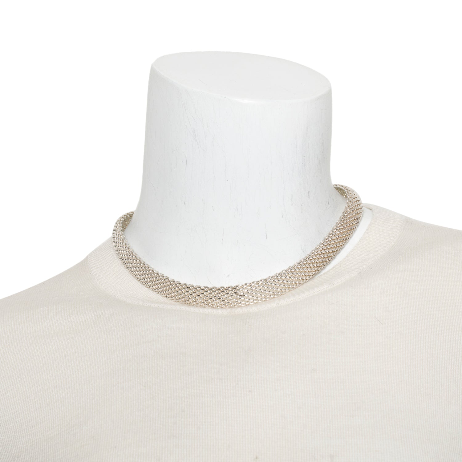 Tiffany & Co. Sterling Silver Somerset Mesh Collar Necklace