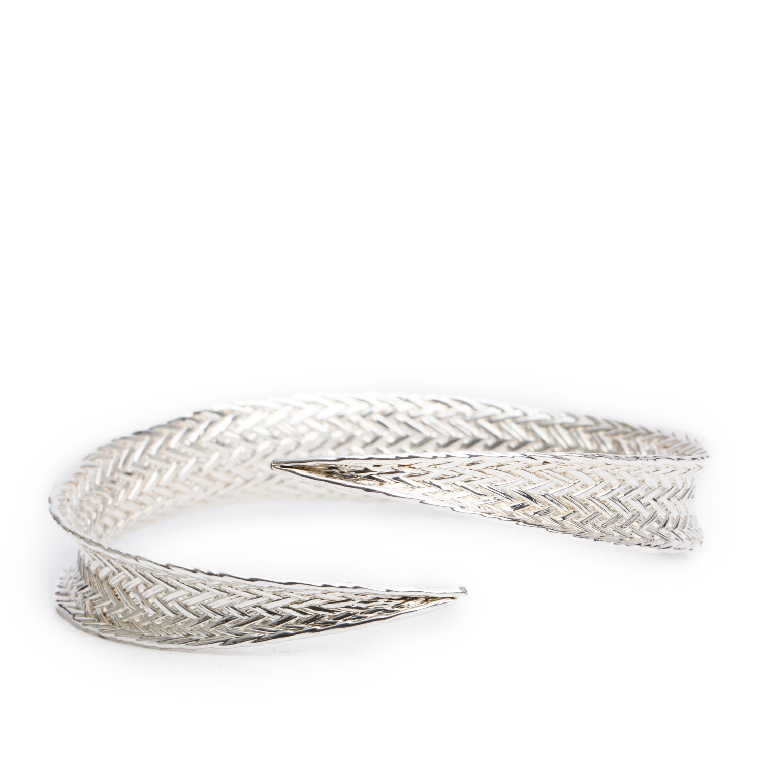 Tiffany & Co. Sterling Silver Basket Weave Cuff Bracelet