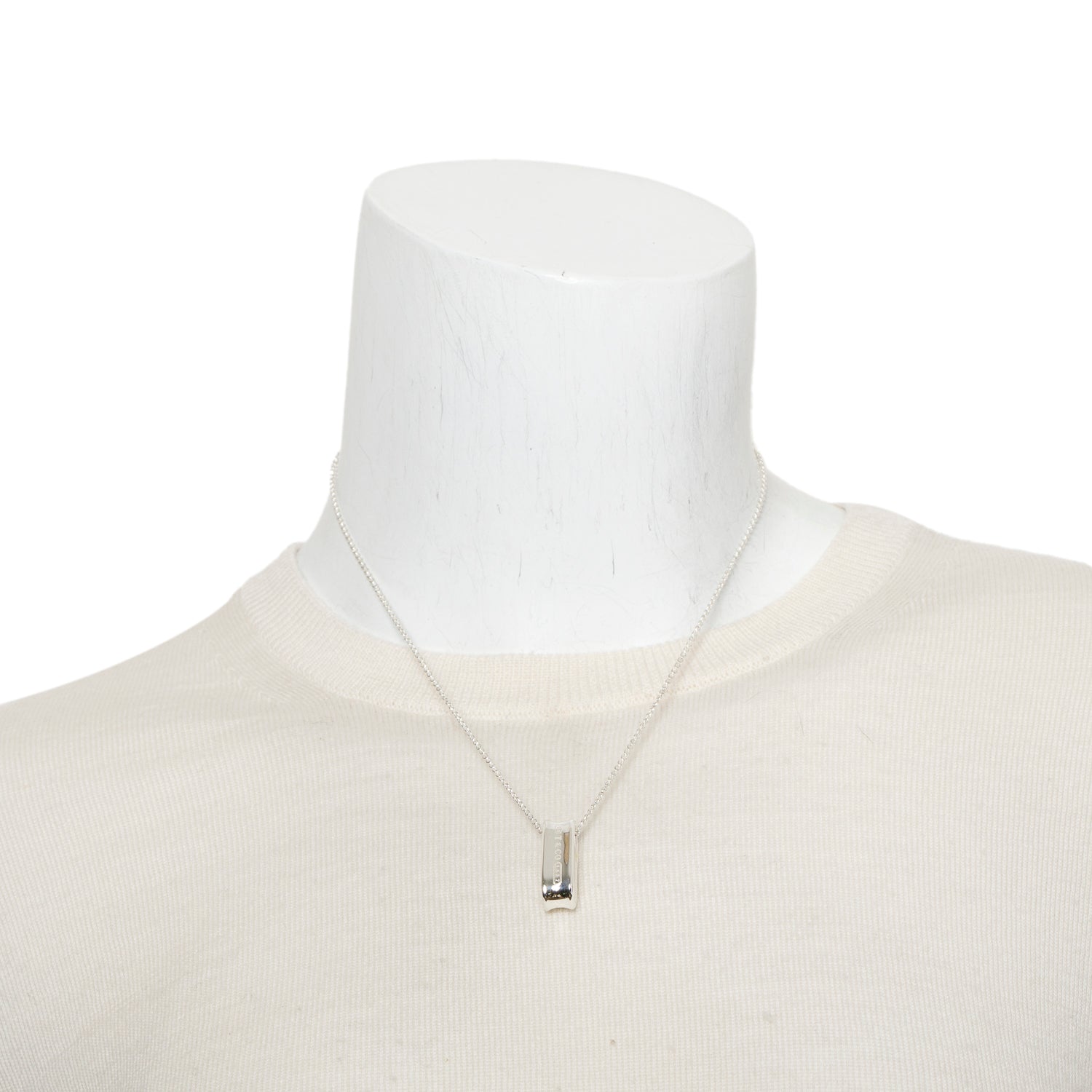 Tiffany & Co. Sterling Silver 1837 Oval Pendant Necklace
