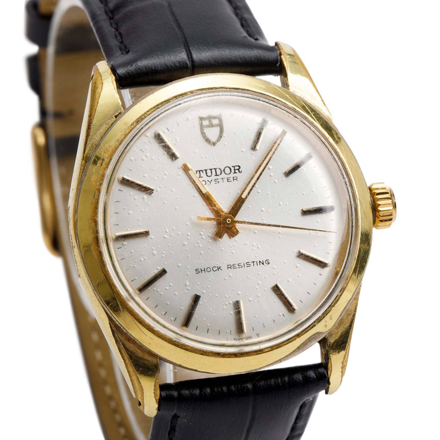 Tudor Vintage Stainless Steel & Gold Plated Oyster Shock Resisting 34 MM Manual Watch