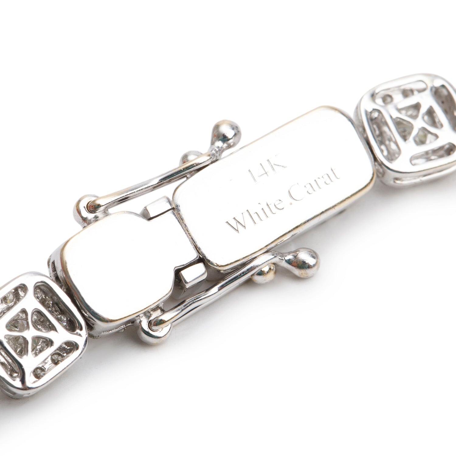 14k White Gold 28.55 tcw. Diamond Cluster Long Necklace