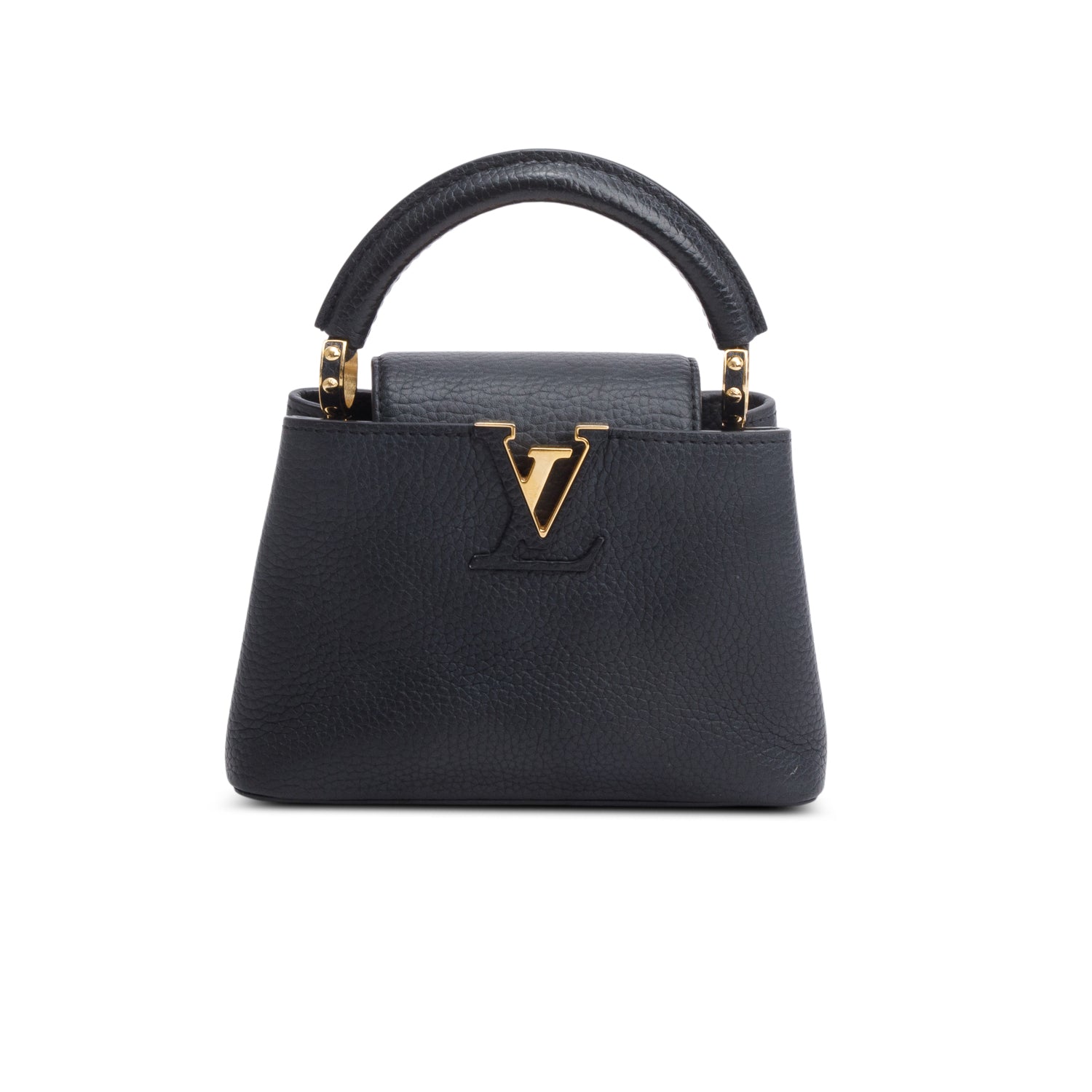 Louis Vuitton Black Taurillon Leather Mini Capucines w/ Strap