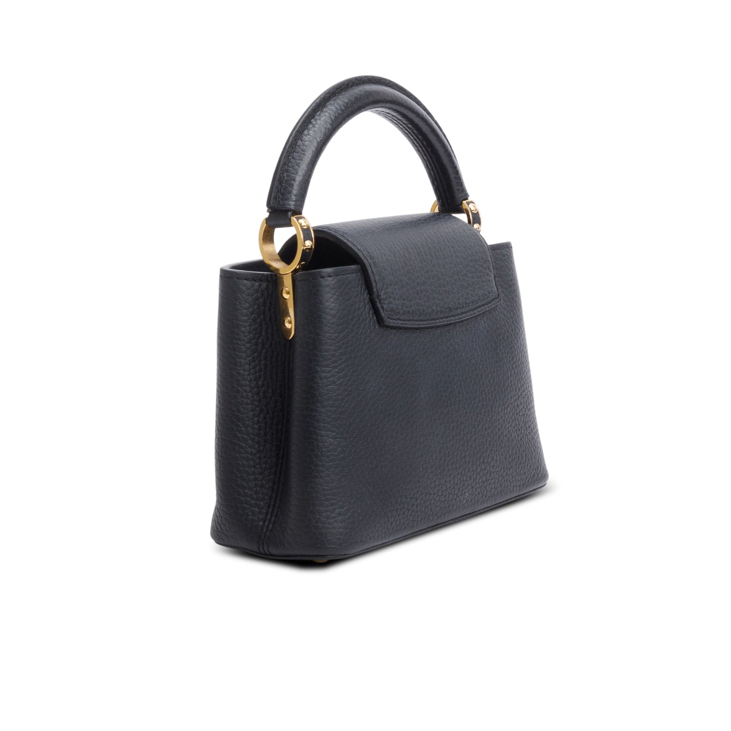 Louis Vuitton Black Taurillon Leather Mini Capucines w/ Strap