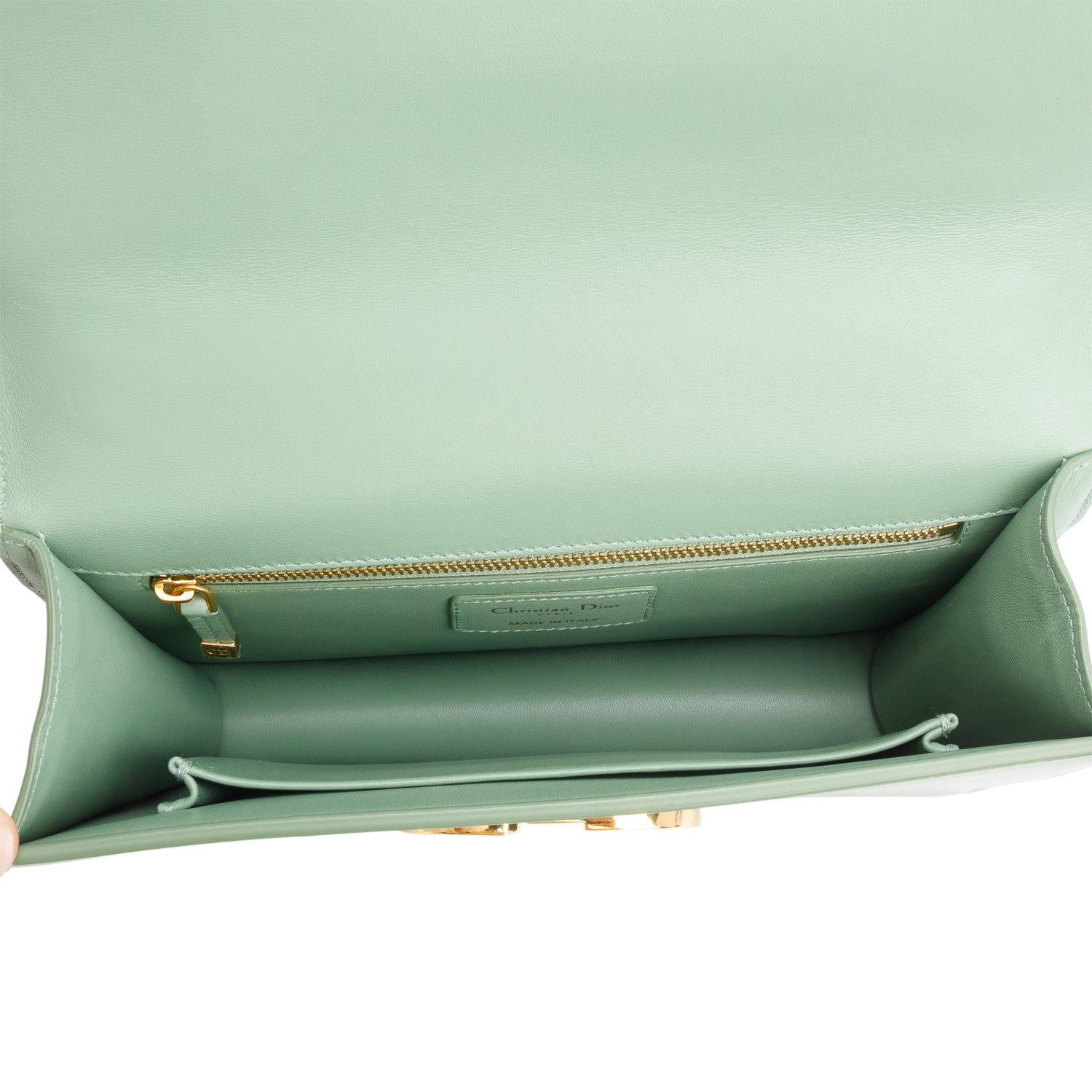 Christian Dior Green Box Leather 30 Montaigne Bag