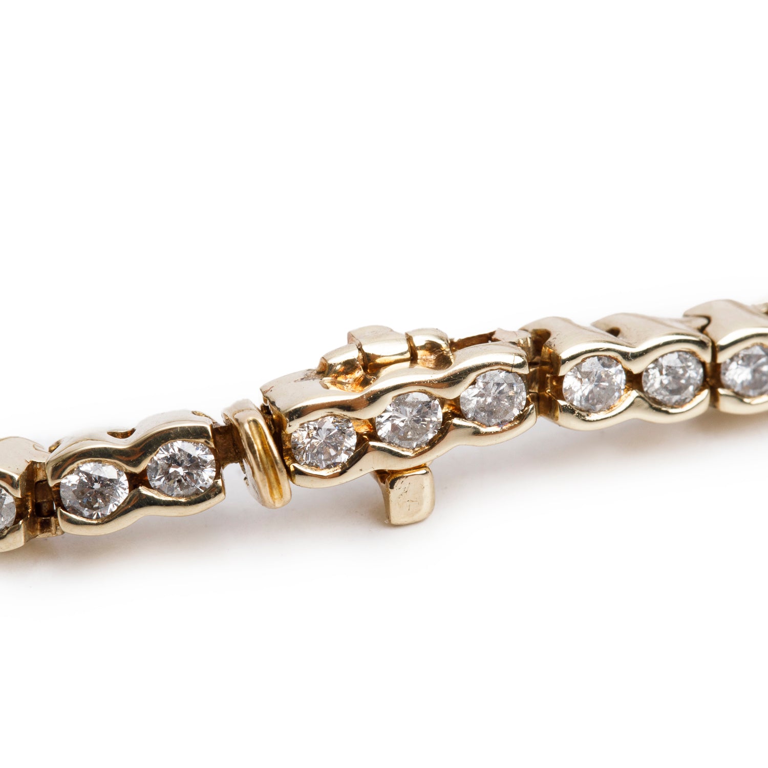 14k Yellow Gold 3.00 tcw. Diamond Tennis Bracelet
