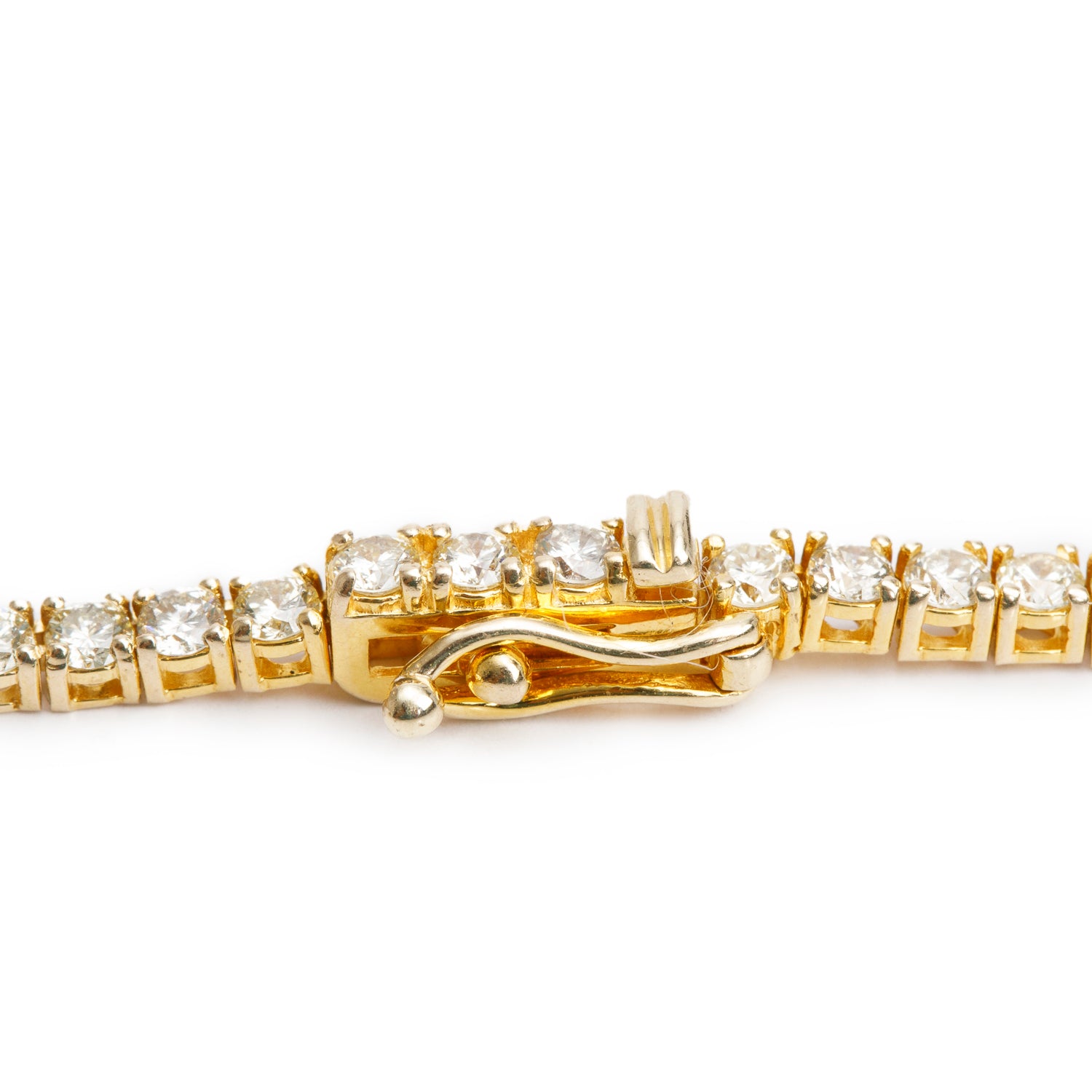 14k Yellow Gold 8.08 tcw. Diamond Tennis Necklace