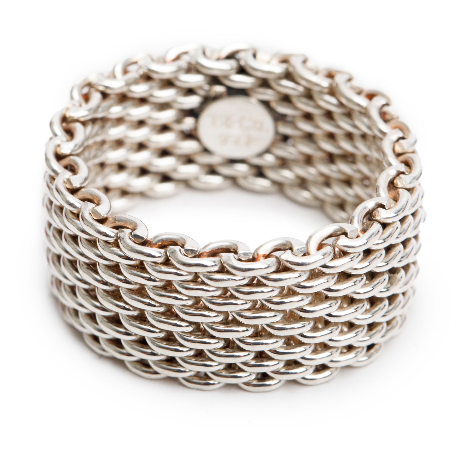 Tiffany & Co. Sterling Silver Somerset Mesh Ring, Size 8