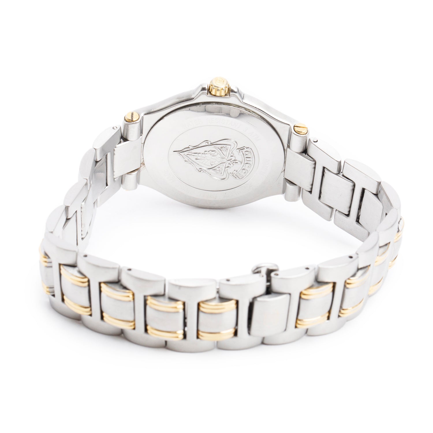 Gucci Stainless Steel & Yellow Gold-Plated 9040M Series 35 MM Quartz Watch Gold Dial