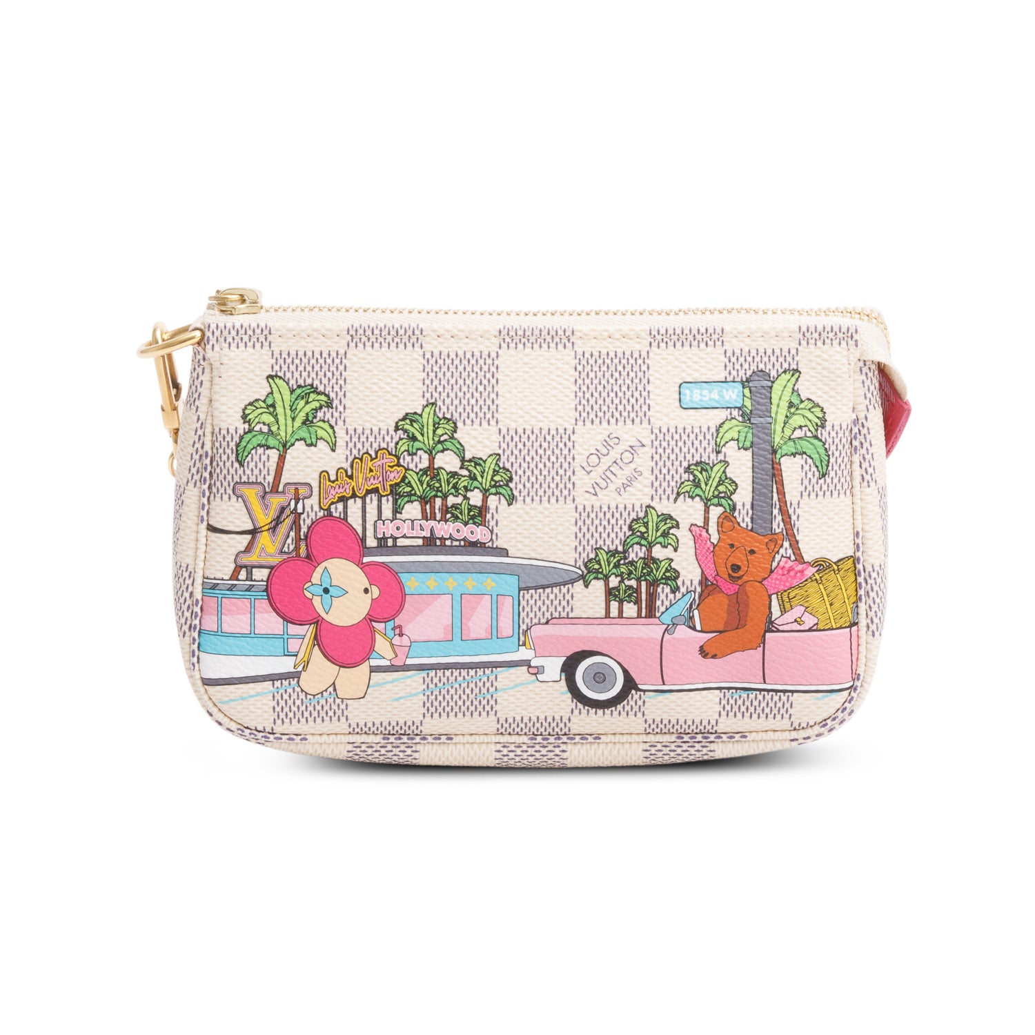 Louis Vuitton 2021 Damier Azur Animation Hollywood Mini Pochette Accessoires w/ Box & Receipt