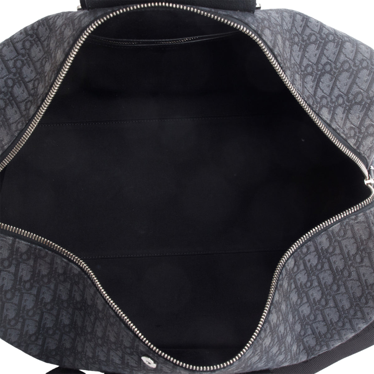 Christian Dior 2022 Black Oblique Lingot 50 Duffel Bag w/ Authenticity Card