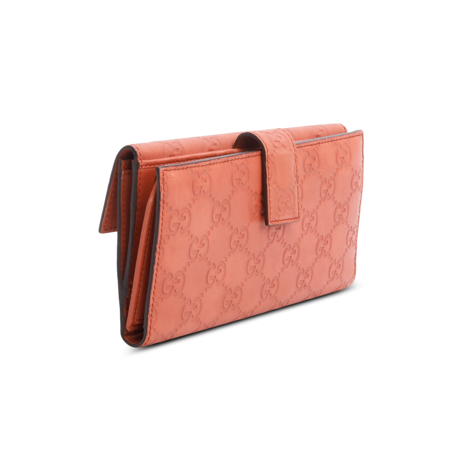 Gucci Red Guccissima GG Signature Leather Continental Wallet