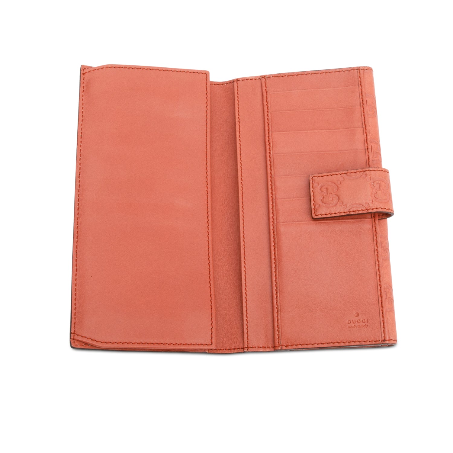 Gucci Red Guccissima GG Signature Leather Continental Wallet