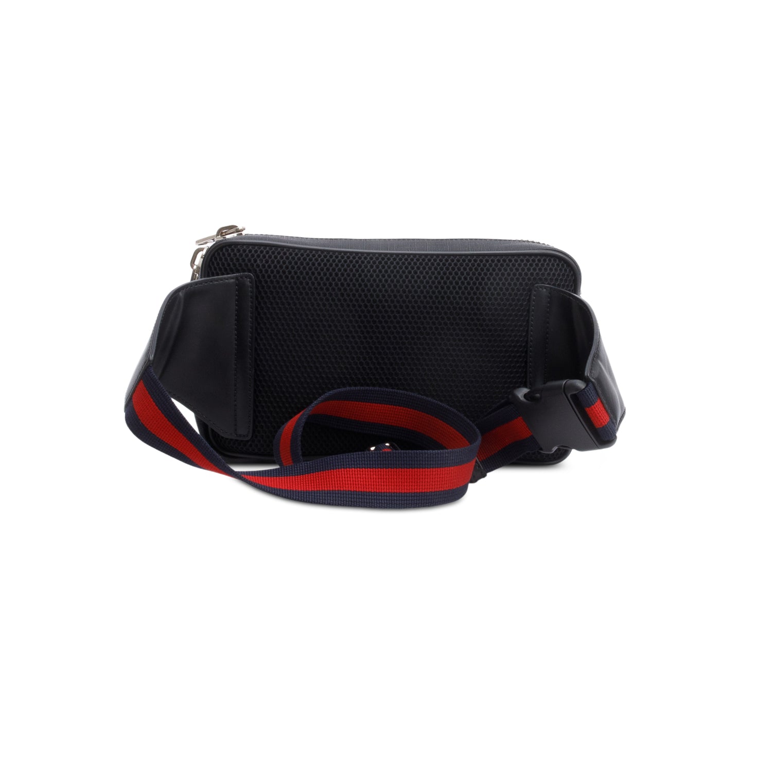 Gucci Black Soft GG Supreme Monogram Web Belt Bag