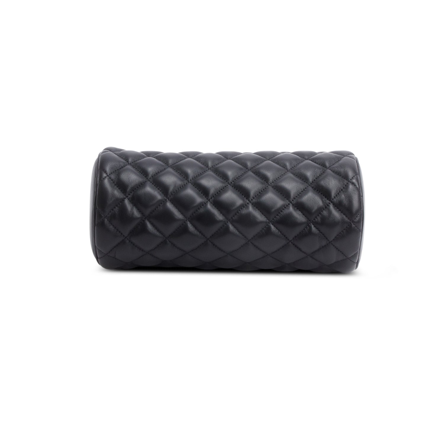 Versace Black Nappa Quilted Leather La Medusa Chain Shoulder Bag