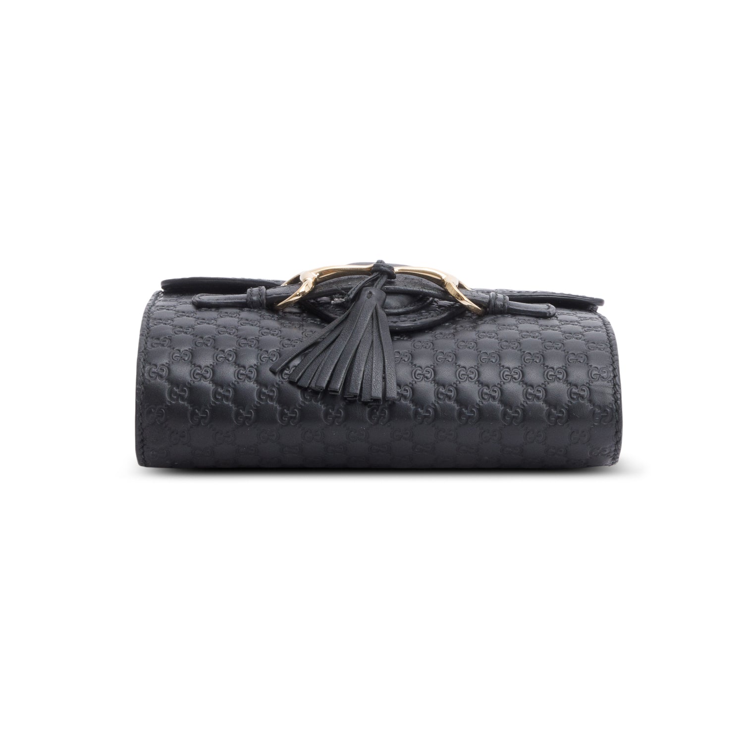 Gucci Black Microguccissima Mini Emily Horsebit Bag